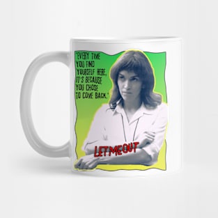 Severance series Britt Lower as Helly fan works let me out graphic design by ironpalette Mug